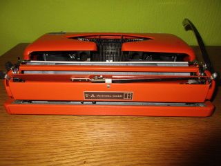 German Kult 1972 Triumph Adler Tessy Typewriter Pop Orange Panton Eames 70s photo