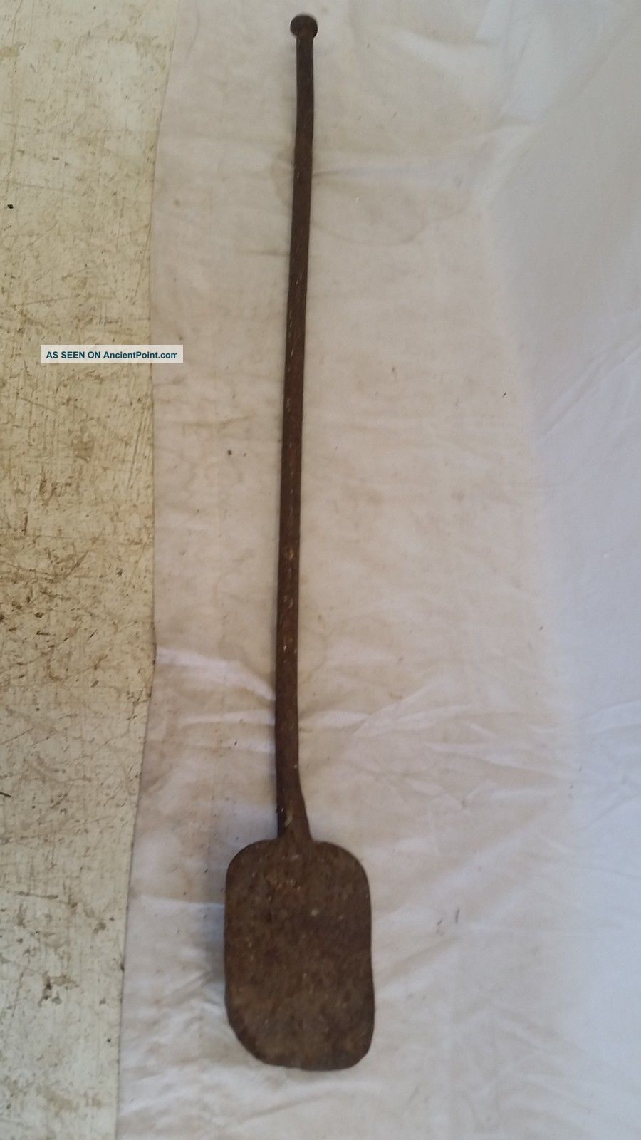 Antique 1700s Primitive Open Hearth/oven Wrought Iron Peel,  35 