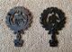 Two Vintage Cast Iron Eagle/heart Trivets Wall Hanging (one Labeled 1949 4) Trivets photo 1
