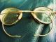 Antique British Eyeglasses With Carton Box,  Gold Colored Frame Other Antique Science Equip photo 1
