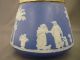 Vintage James Dudson Brothers Blue White Jasperware Pottery Biscuit Barrel Other Antique Home & Hearth photo 3
