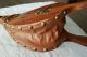 Vintage Fireplace Bellows W/ 4 Pinecones Hearth Walnut Wood Leather Copper Great Hearth Ware photo 6