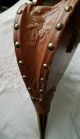 Vintage Fireplace Bellows W/ 4 Pinecones Hearth Walnut Wood Leather Copper Great Hearth Ware photo 7