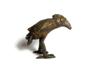 Rare Antique African Bronze Ashanti Gold Weight A Bird photo