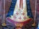 Antique Retablo On Tin With The Image Of Our Lady Virgin Mary Latin American photo 2