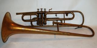 Valve Trombone By Henry Pourcelle 1910 ' S Made In France Imported By Bruno photo