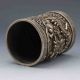 Chinese Tibeten Silver Hand - Carved Dragon Brush Pot W Xuande Mark G649 Other Chinese Antiques photo 4