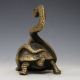 Chinese Brass Hand - Carved Snake & Turtle Statue Turtles photo 2