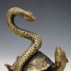 Chinese Brass Hand - Carved Snake & Turtle Statue Turtles photo 3