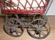 Vintage Miniature Rattan Wicker Metal Carriage Buggy,  Doll Baby Carriages & Buggies photo 4