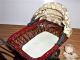 Vintage Miniature Rattan Wicker Metal Carriage Buggy,  Doll Baby Carriages & Buggies photo 7