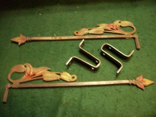 Vintage - Old - Antique - Cast Iron Swing A Way Drapery - Curtain Rods - 1st.  Listing photo
