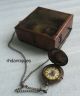 Nautical Vintage Brass & Wooden Six Instruments Marine Master Box W Watch Compasses photo 2