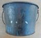 2 Vintage Small Primitive Tin Bale Handle Pails - Old Paint Buckets - Cool Primitives photo 4