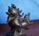 1700 ' S Square Base Burma 20 Tikal Bronze Opium Beast/lion Weight,  9 Ray Sign, Other Asian Antiques photo 2
