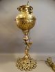 19thc Antique Victorian Figural Winged Putti Statue Electrified Banquet Oil Lamp Lamps photo 4