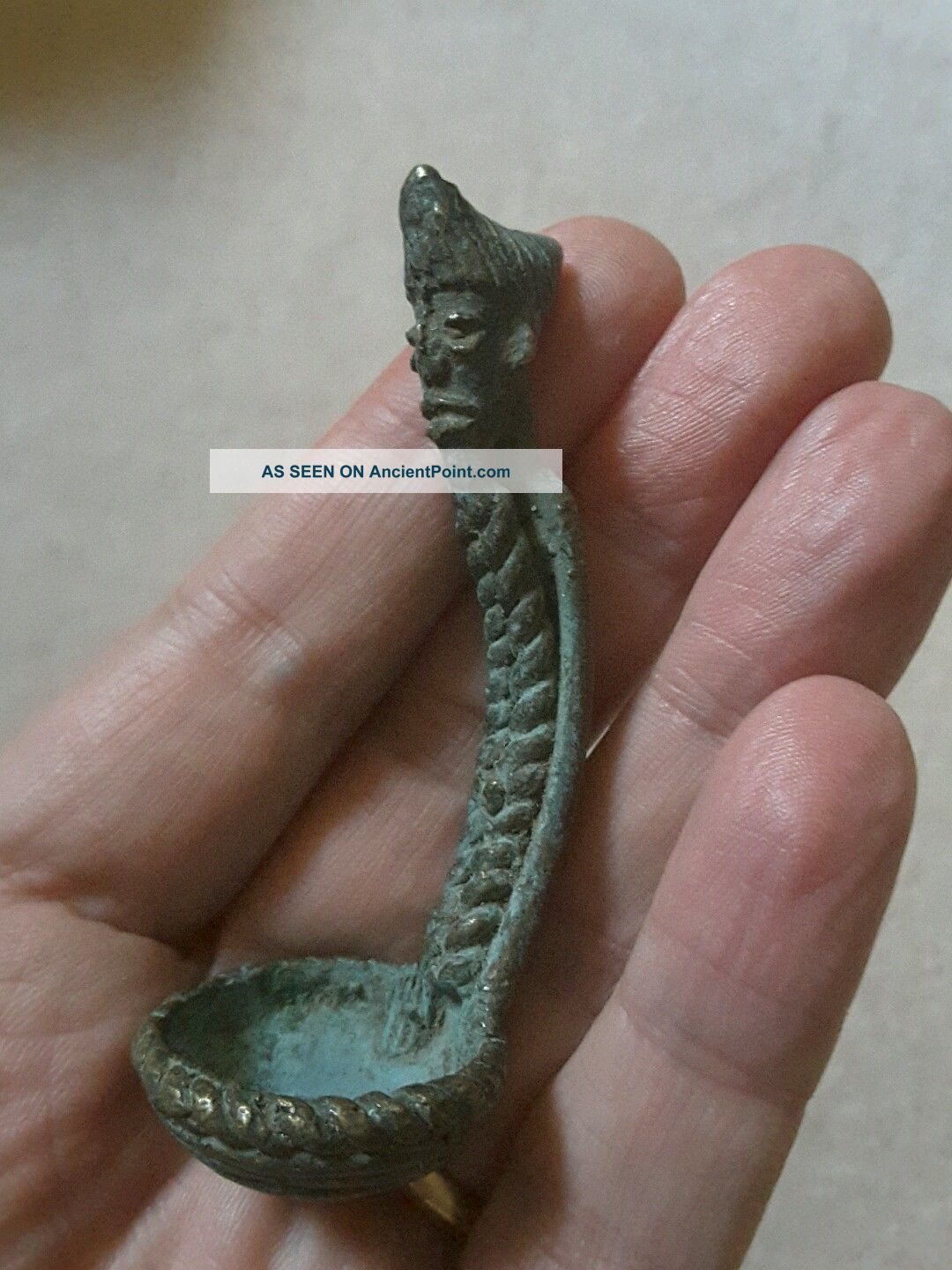 Rare Antique African Bronze Spoon,  Not Gold Weight Other African Antiques photo