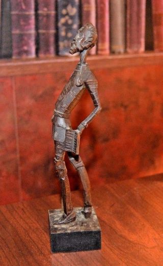 Vintage Ouro Artesania Hand Carved Wood Don Quixote Statue Made In Spain 605 - 1 photo