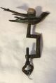 Antique Victorian Sewing Bird Clamp Holder With Velvet Pin Cushion Pin Cushions photo 3