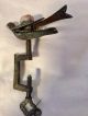 Antique Victorian Sewing Bird Clamp Holder With Velvet Pin Cushion Pin Cushions photo 4