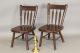 19th C Child ' S Arrow Back Windsor Chairs In Great Old Brown Paint Primitives photo 1