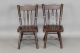 19th C Child ' S Arrow Back Windsor Chairs In Great Old Brown Paint Primitives photo 2