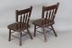 19th C Child ' S Arrow Back Windsor Chairs In Great Old Brown Paint Primitives photo 4