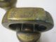 2 X Large Antique Brass Bell Weights Victorian (7lb & 4lb) Doorstops Other Antique Architectural photo 6