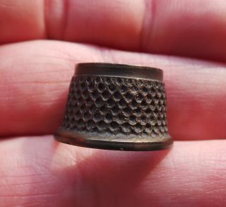 A Perfect Open Thimble From The Late 17th.  / Early 18th.  Century. photo