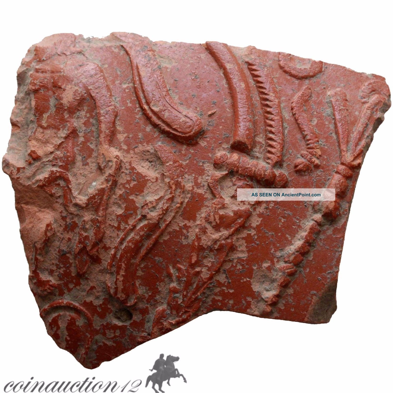 Rare Roman Empire Terra Sigillata Female Face Terracotta Fragment Roman photo