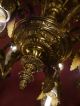 Filigree Huge 8 Light Spain Brass Chandelier Vintage Old Lamp Chandeliers, Fixtures, Sconces photo 2