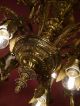 Filigree Huge 8 Light Spain Brass Chandelier Vintage Old Lamp Chandeliers, Fixtures, Sconces photo 4