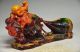 Delicate Chinese Amber Hand Carved Bring M0ney Fortune Statue Buddha photo 3