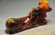Delicate Chinese Amber Hand Carved Bring M0ney Fortune Statue Buddha photo 5