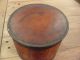 Antique Brown Wooden Primitive Storage Spice Box Bucket W/lid Primitives photo 3