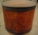Antique Brown Wooden Primitive Storage Spice Box Bucket W/lid Primitives photo 4