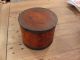 Antique Brown Wooden Primitive Storage Spice Box Bucket W/lid Primitives photo 6
