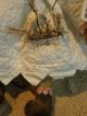 Primitive Snowman Easter Doll Quilt,  Old Rhinestone Button,  Folk Art Snow Doll Primitives photo 4
