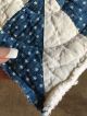 Early Antique Blue Calico Star Quilt Textile Pot Holder Make Do Aafa Handmade Primitives photo 4