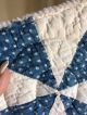Early Antique Blue Calico Star Quilt Textile Pot Holder Make Do Aafa Handmade Primitives photo 8