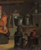 Antique 19thc Tin Oil Painting 15thc Alchemist,  Pharmacist Chemistry Laboratory Other Antique Apothecary photo 4