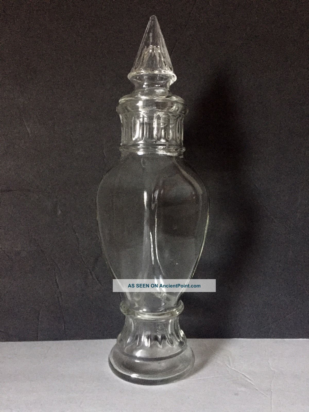 Vtg Clear Glass Drug Store Display Apothecary Wedding Candy Jar Bottles & Jars photo