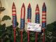 Patriotic American Handmade Fabric Bottle Rocket Ornies Bowl Fillers Home Decor Primitives photo 1