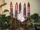 Patriotic American Handmade Fabric Bottle Rocket Ornies Bowl Fillers Home Decor Primitives photo 2