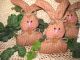 4 Handmade Floral Fabric Rabbit Bowl Fillers Wreath - Making Easter Home Decor Primitives photo 2