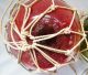 Vintage Made In Czechoslovakia Red And Green Glass Fishing Buoys 2 Fishing Nets & Floats photo 4