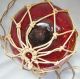 Vintage Made In Czechoslovakia Red And Green Glass Fishing Buoys 2 Fishing Nets & Floats photo 5