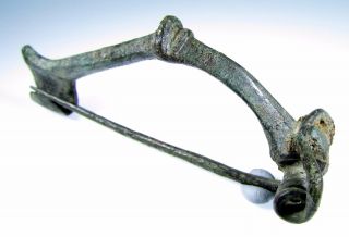 Roman Trumpet Type Brooch/fibula - Ancient Historical Artifact Decorated - B808 photo