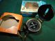Vintage Lenstatic Compass Military Style,  With Box (6259 - 182) Compasses photo 2