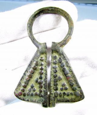 Viking Bronze Penannular Omega Brooch - Ancient Historic Artifact - B810 photo